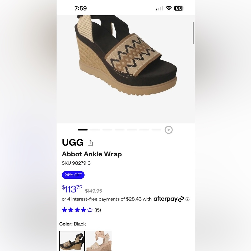 New with stickers ugg wedge sandals - Picture 7 of 7